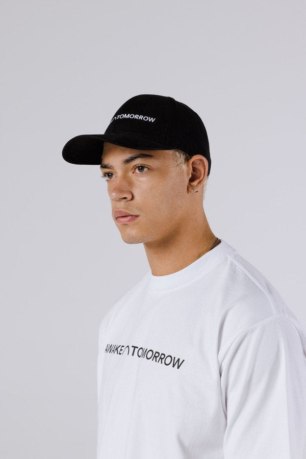 Awake Tomorrow Logo Cap, Black