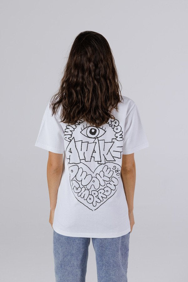 Awake Tomorrow Short Sleeve Tee, White