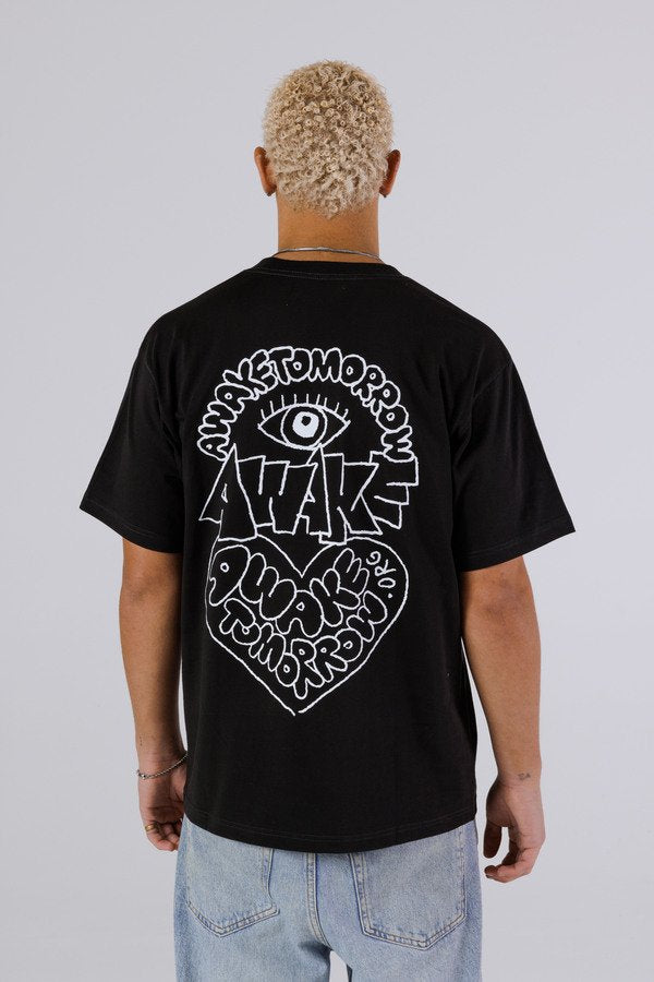 Awake Tomorrow Short Sleeve Tee, Black