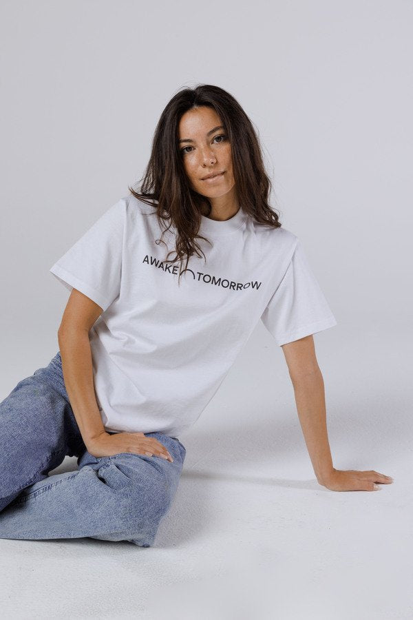 Awake Tomorrow Short Sleeve Tee, White