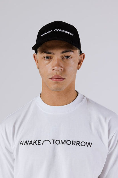 Awake Tomorrow Logo Cap, Black