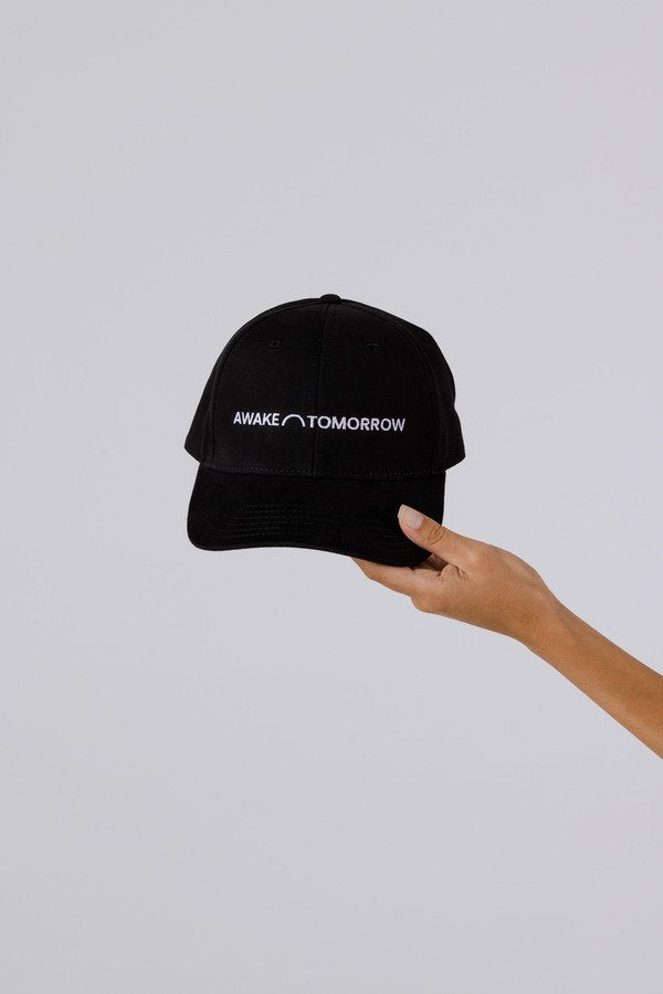 Awake Tomorrow Logo Cap, Black